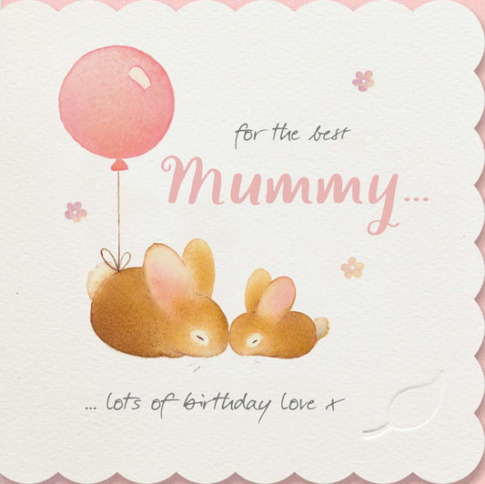 Best Mummy Bunny Birthday Card