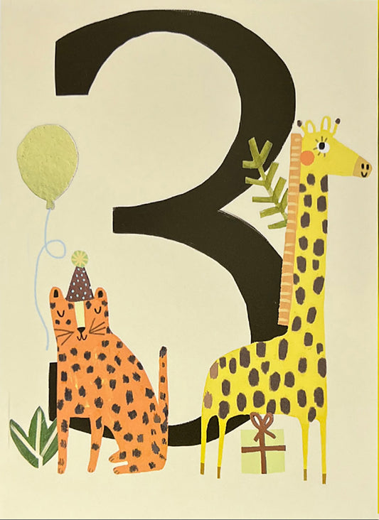 3rd Birthday Animal Card