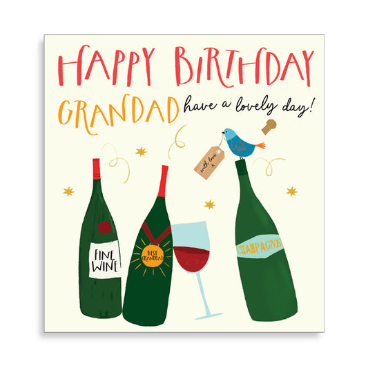 Wine Grandad Birthday Card