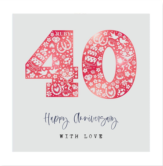 40th Anniversary Card