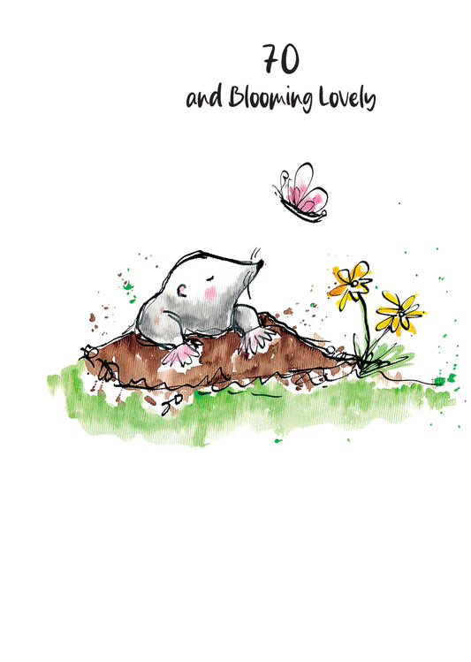 "Blooming Lovely" 70th Birthday Card