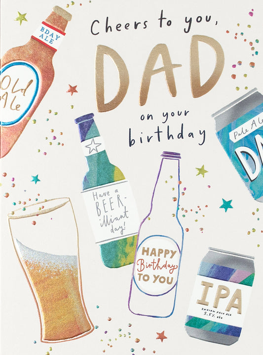 Drinks For Dad Birthday Card