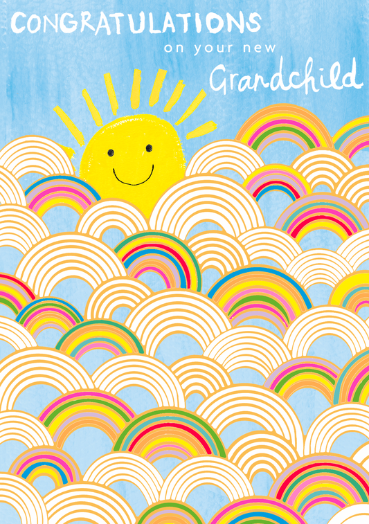 Sunshine & Rainbows "Congratulations On Your New Grandchild" Card