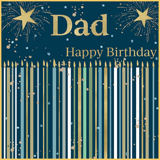 Candles Dad Birthday Card