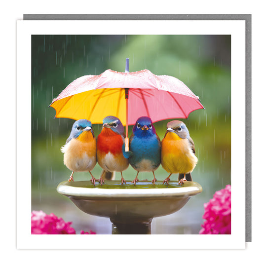Birds Umbrella Card