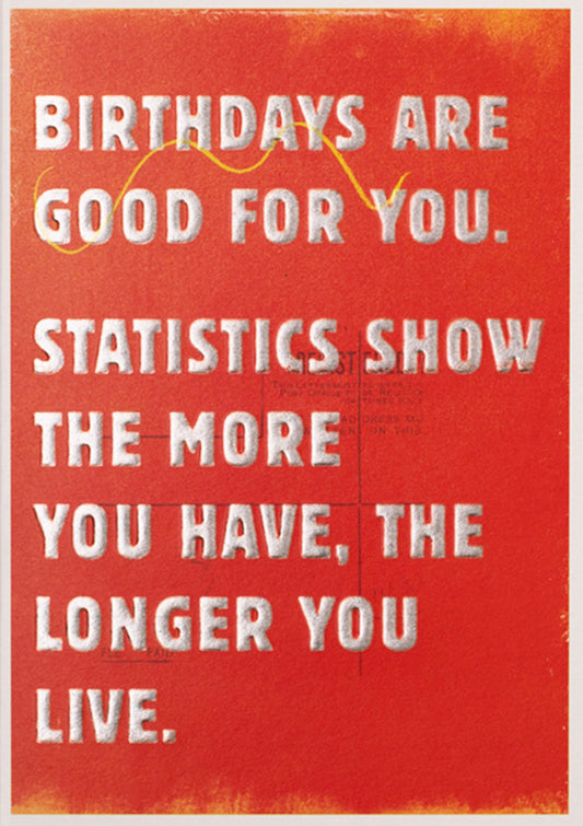 Birthdays Are Good For You Card