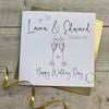 Personalised Wedding Day Hearts Card