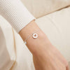 Joma Jewellery Style Stories Pavé Edge Heart Bracelet in Silver Plating