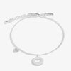 Joma Jewellery Style Stories Pavé Edge Heart Bracelet in Silver Plating