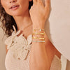 Joma Jewellery Bracelet Bar Silver Base Gold Kisses Bracelet