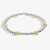 Joma Jewellery Bracelet Bar Silver Base Gold Kisses Bracelet