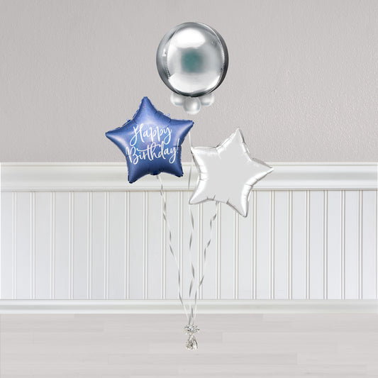 Blue and Silver Orb Bunch