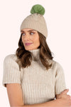 Elise Bobby Hat - Cream/Sage