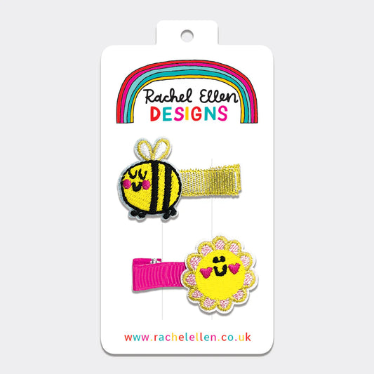 Bee/Flower Hair Clips