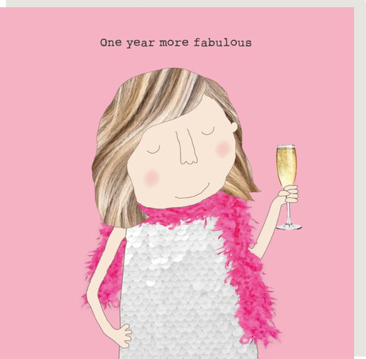 “One Year More Fabulous” Card