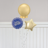 Blue and Gold Orb Birthday Bunch