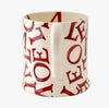 Emma Bridgewater L.O.V.E Polka Red 1/2 Pint Mug