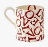 Emma Bridgewater L.O.V.E Polka Red 1/2 Pint Mug