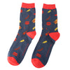 Miss Sparrow Sparrow BBQ Navy Socks