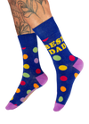 Powder Best Dad Polka Dot Navy Socks