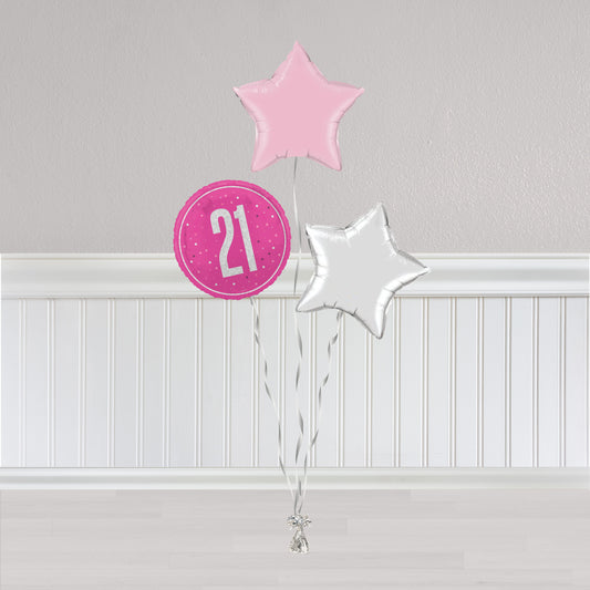 21st Pink and Silver Bunch