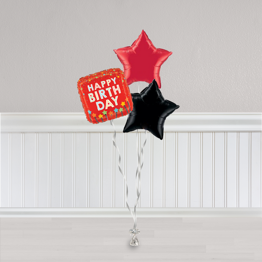 Black and Red Birthday Bunch