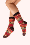 Cosy Fairisle Russet Socks