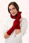 Sofia Long Gloves -Scarlet