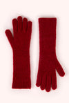 Sofia Long Gloves -Scarlet