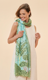 Powder Printed Secret Paradise Scarf - Aqua