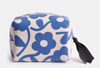 Caroline Gardner Blue Floral Mini Cube Cosmetic Bag