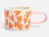 Caroline Gardner Orange Hearts Ceramic Mug