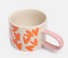 Caroline Gardner Orange Hearts Ceramic Mug