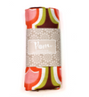 Lime and Coral Mix Retro Repeat Print Scarf