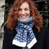 Navy Mix Recycled Blend Scandi Knit Pull Through Scarf