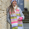 Classic Mauve Mix Stripe Scarf