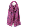 Vibrant Pink Mix Woven Texture Scarf