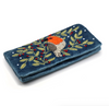 Blue Velvet Robin and Embroidered Holly Jewellery Roll
