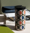 Caroline Gardner Geo Circles Stainless Steel Travel Mug