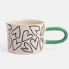 Caroline Gardner Mini Outline Hearts Ceramic Mug