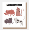 Caroline Gardner Posing Cats Happy Birthday Card