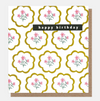 Caroline Gardner Scallop Framed Flowers Birthday Card