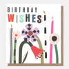 Caroline Gardner Flowers & Candles Birthday Wishes Card