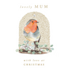 Lovely Mum Robin Embellished & Foiled Christmas Card