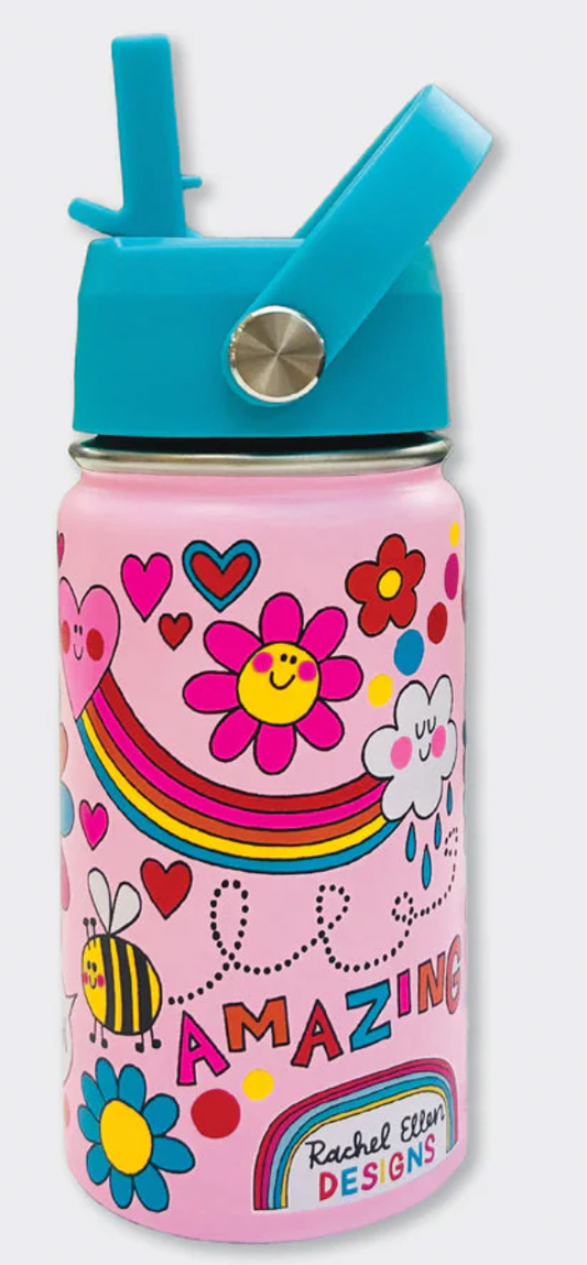 Rachel Ellen Bee Happy Insulated Stainless Steel Water Bottle