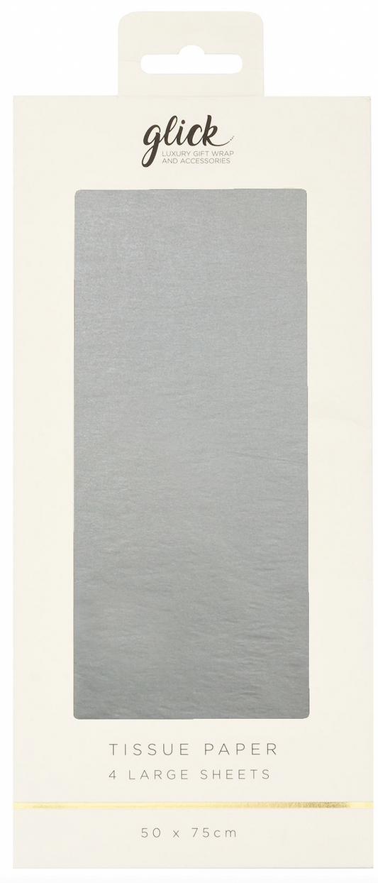 Silver Metallic Tissue Paper