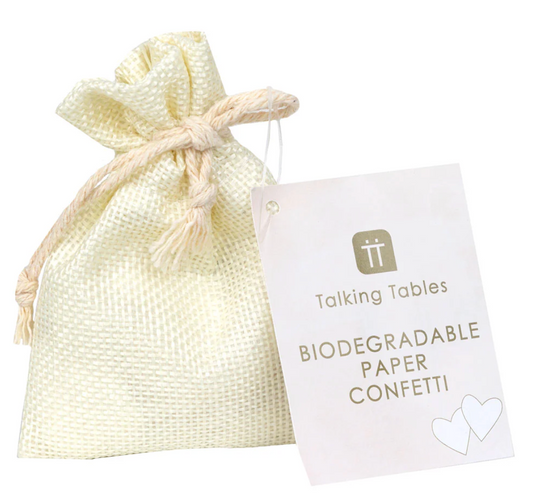 White Paper Heart Biodegradable Confetti