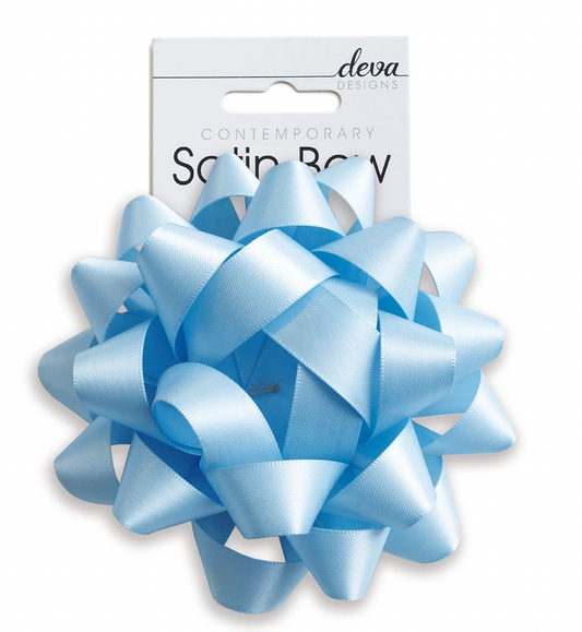 Blue Satin Gift Bow