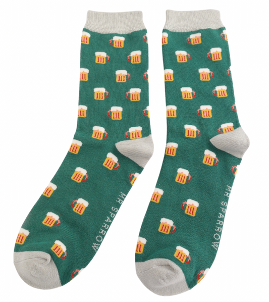 Miss Sparrow Green Beer Socks