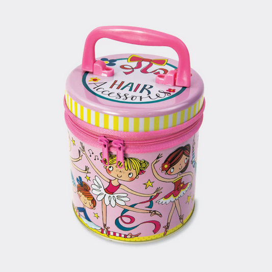 Rachel Ellen Ballerina Hair Accessories Zipped Storage Tin